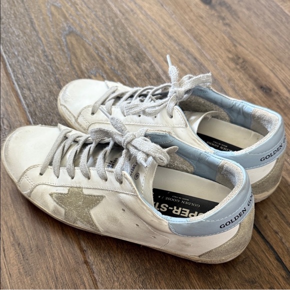 Golden Goose White and ice blue Sneakers size 36 - Picture 1 of 11